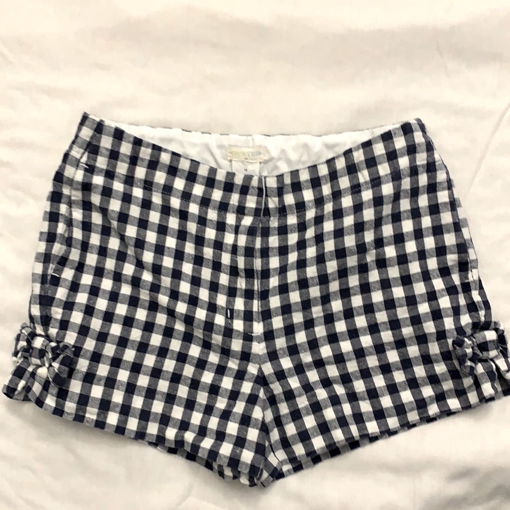 CrewCuts Navy Blue Plaid Girls Shorts